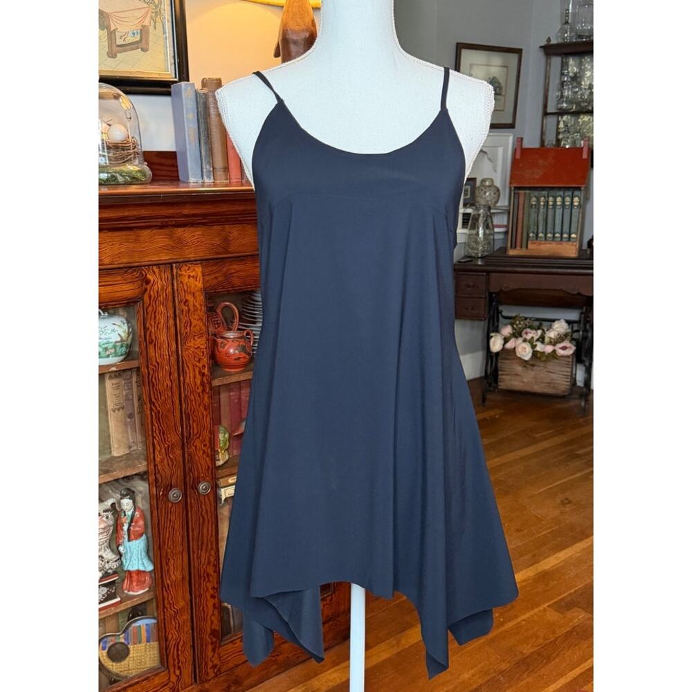 Black Alembika Spaghetti Strap Layering Top, Size M